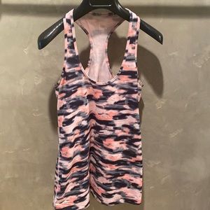 Lululemon size 8 pink Camo racer back tank